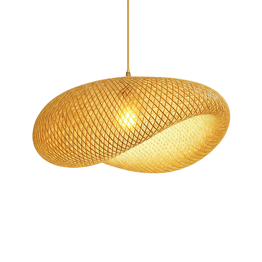 Abat jour Suspension Rotin – Luminaire Design soleil