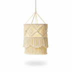 Abat Jour Suspension Macramé En Coton – Luminaire Bohème Nusa