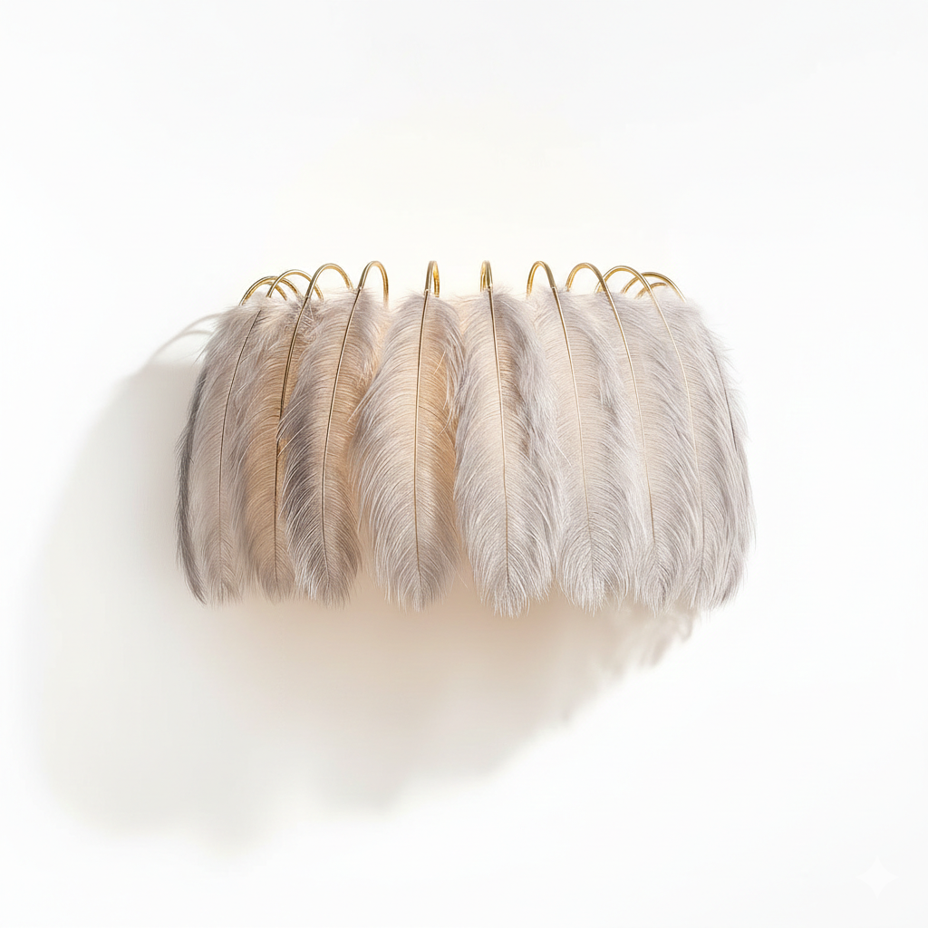 Abat Jour Applique Plume – Plumoria Gris