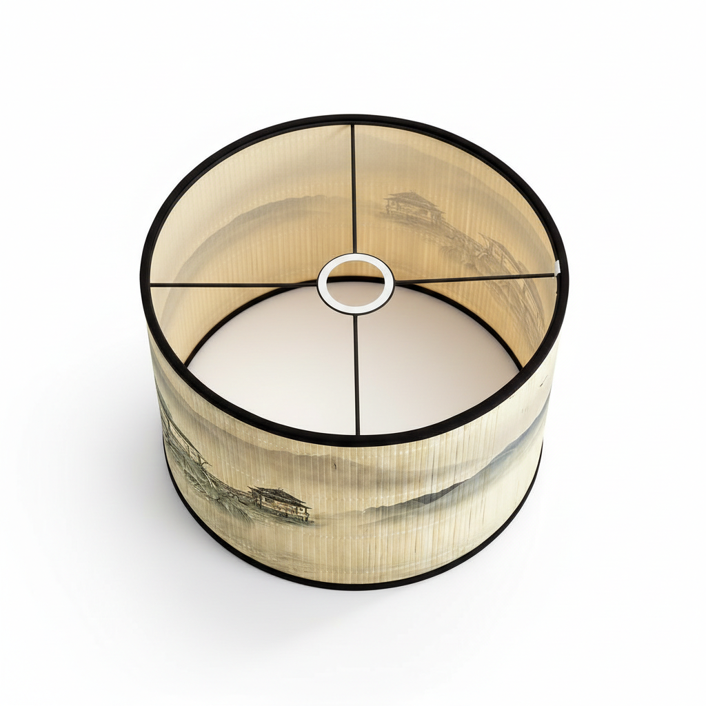Abat Jour Bambou Pagode – Tambour Art Déco