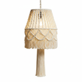 Abat jour Suspension Macramé Coton – Luminaire Bohème Viroa