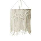 Abat Jour Suspension Macramé En Coton – Luminaire Bohème Lino