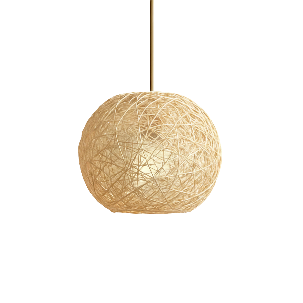 Abat Jour Suspension Rotin Luma – Luminaire Bohème