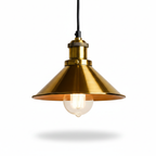 Abat Jour Suspension Métal Laiton – Luminaire Cuisine Moderne