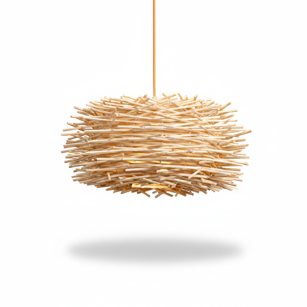 Abat Jour Suspension Rotin – Kano Bohème