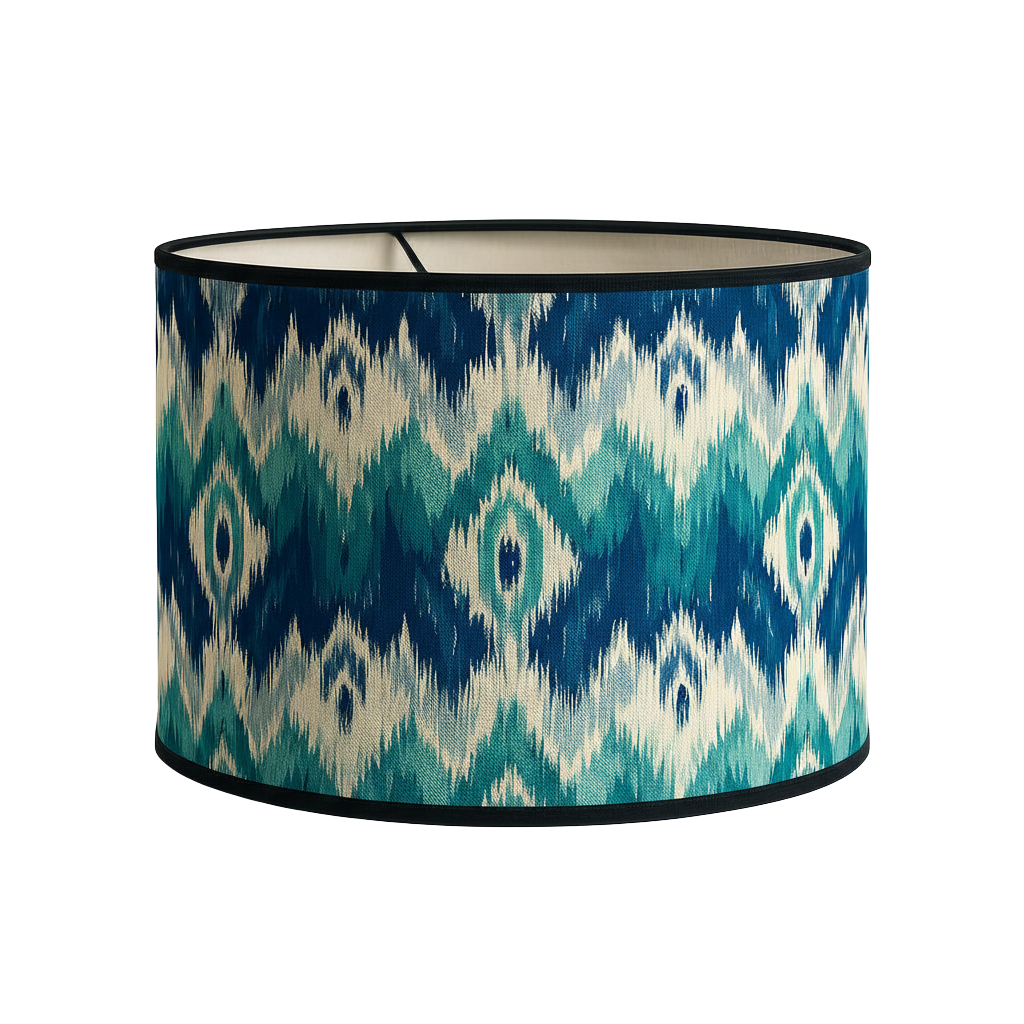 Abat Jour Bambou – Tambour Motifs Océan