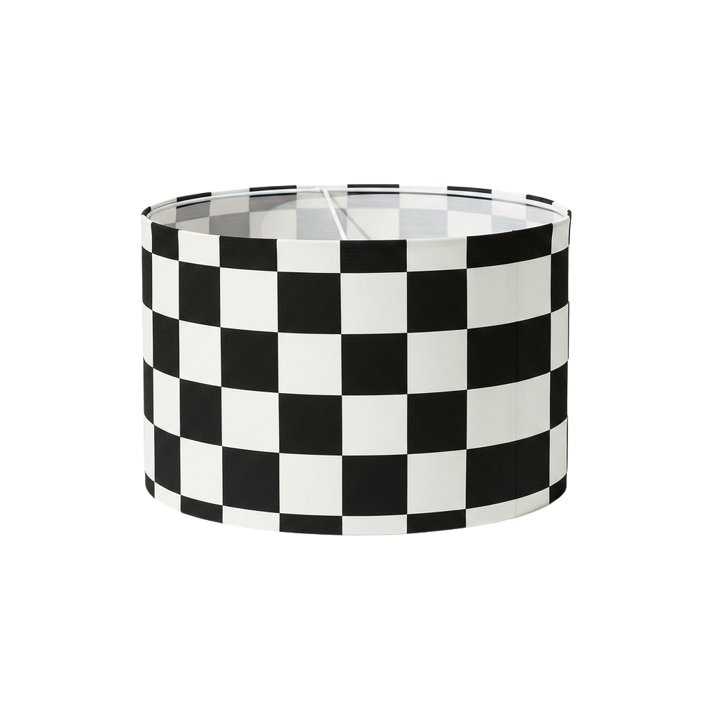 Abat Jour Tissu – Tambour Squares Moderne