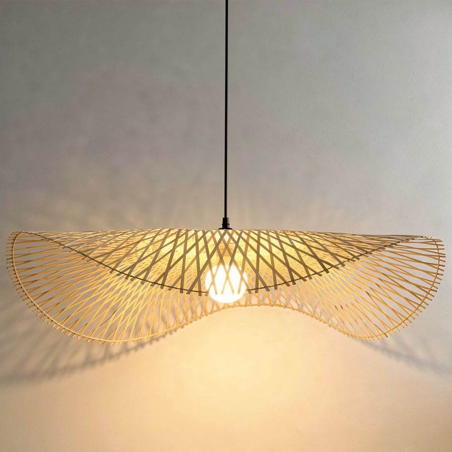 Abat-jour Suspension en rotin