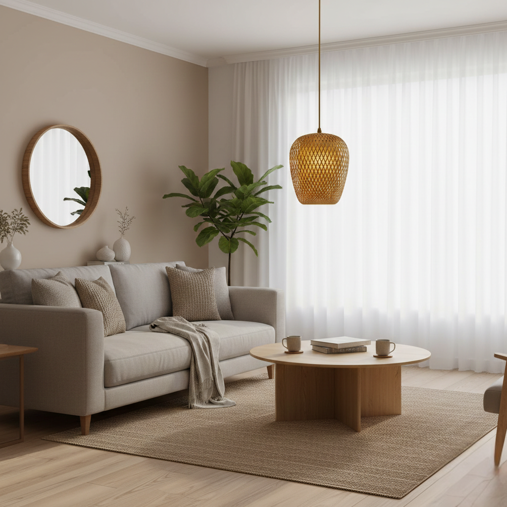 Abat jour Suspension Rotin – Luminaire Bohème Bali