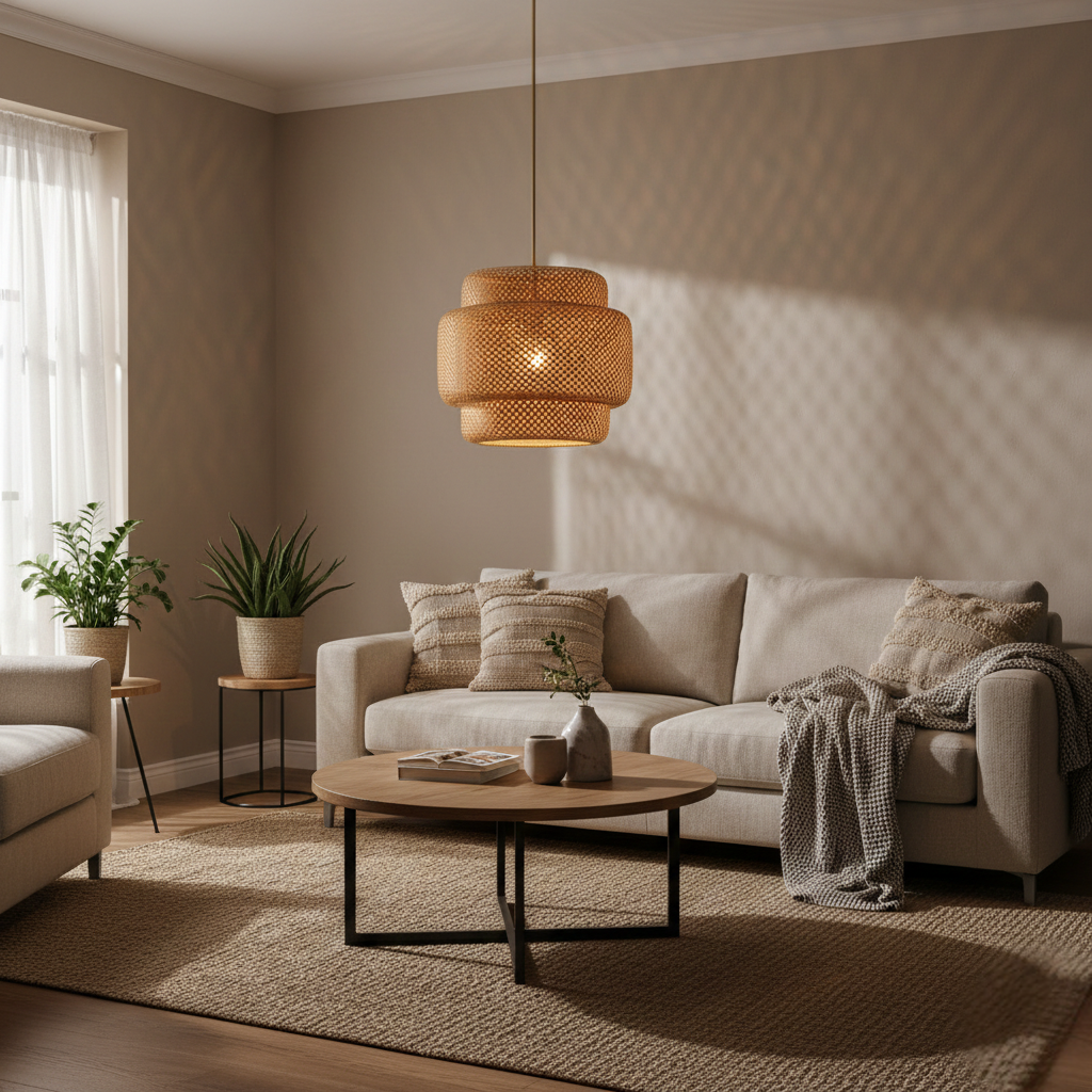 Abat Jour Suspension Rotin – Lanko Design Bohème