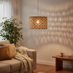 Abat-jour Rotin – Suspension Bohème Tressia