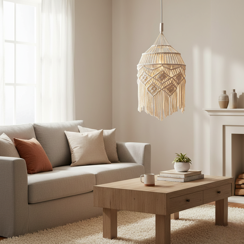 Abat Jour Macramé – Suspension Bohème Nila