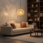 Abat Jour Suspension Rotin Luma – Luminaire Bohème