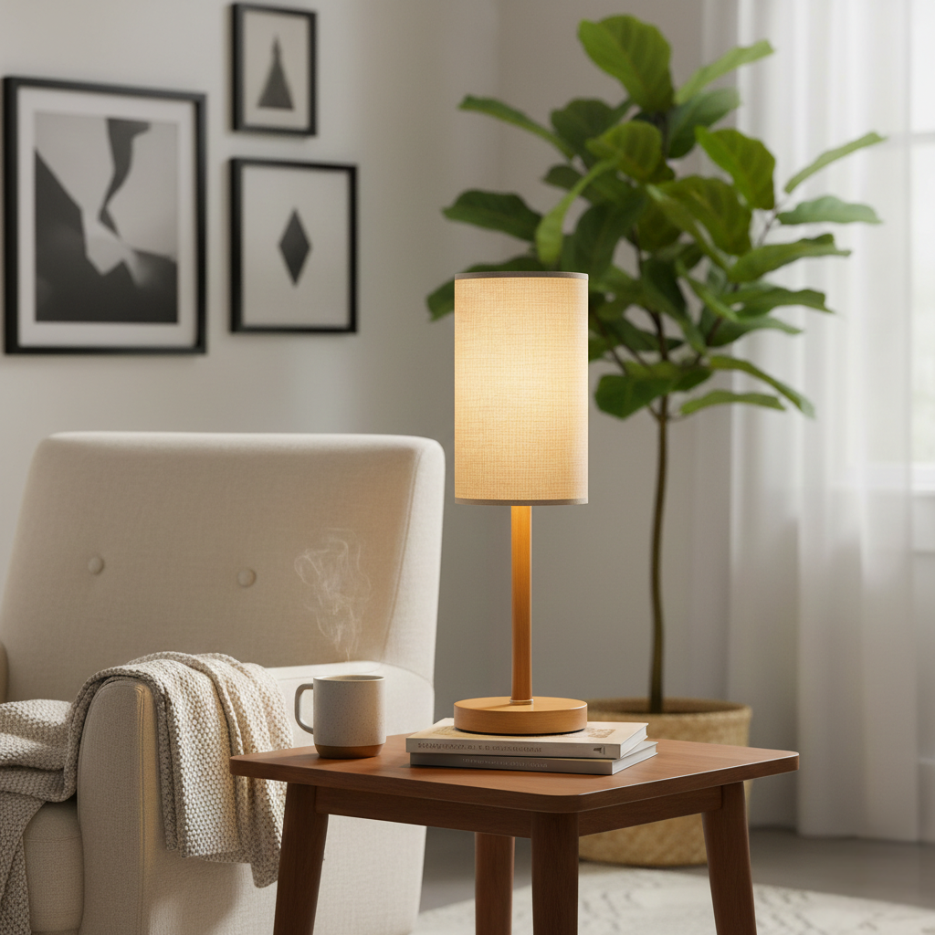 Abat-jour Lin – Cylindre Grisella Gris