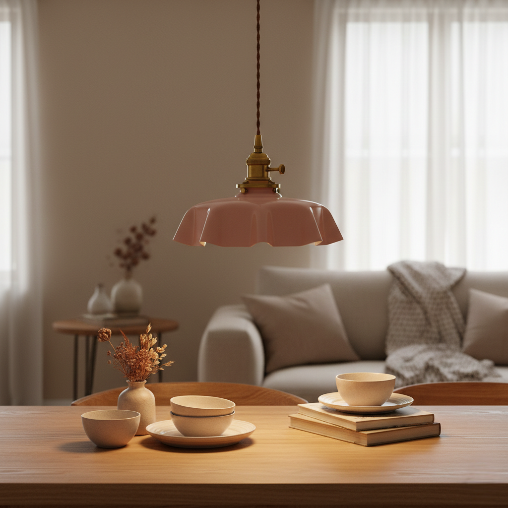 Abat Jour Suspension Verre – Rosala Vintage Fleur