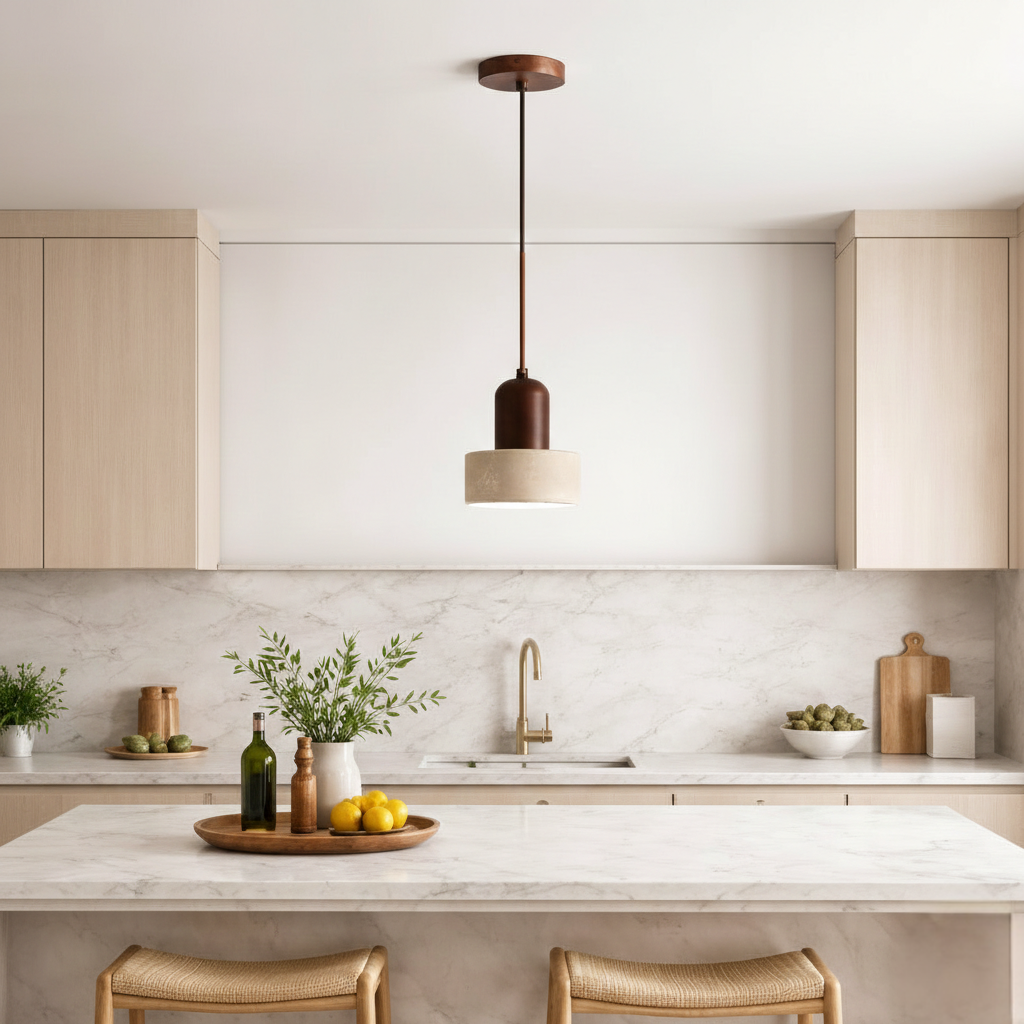 Abat Jour Suspension Travertin – Brunel Terracotta