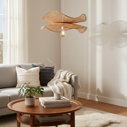 Abat Jour Suspension Rotin Virela – Grand Luminaire Bohème