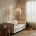 Abat Jour Suspension En Coton – Luminaire Bohème Graphique