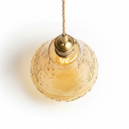 Abat Jour Suspension Verre Ambré – Condella Vintage