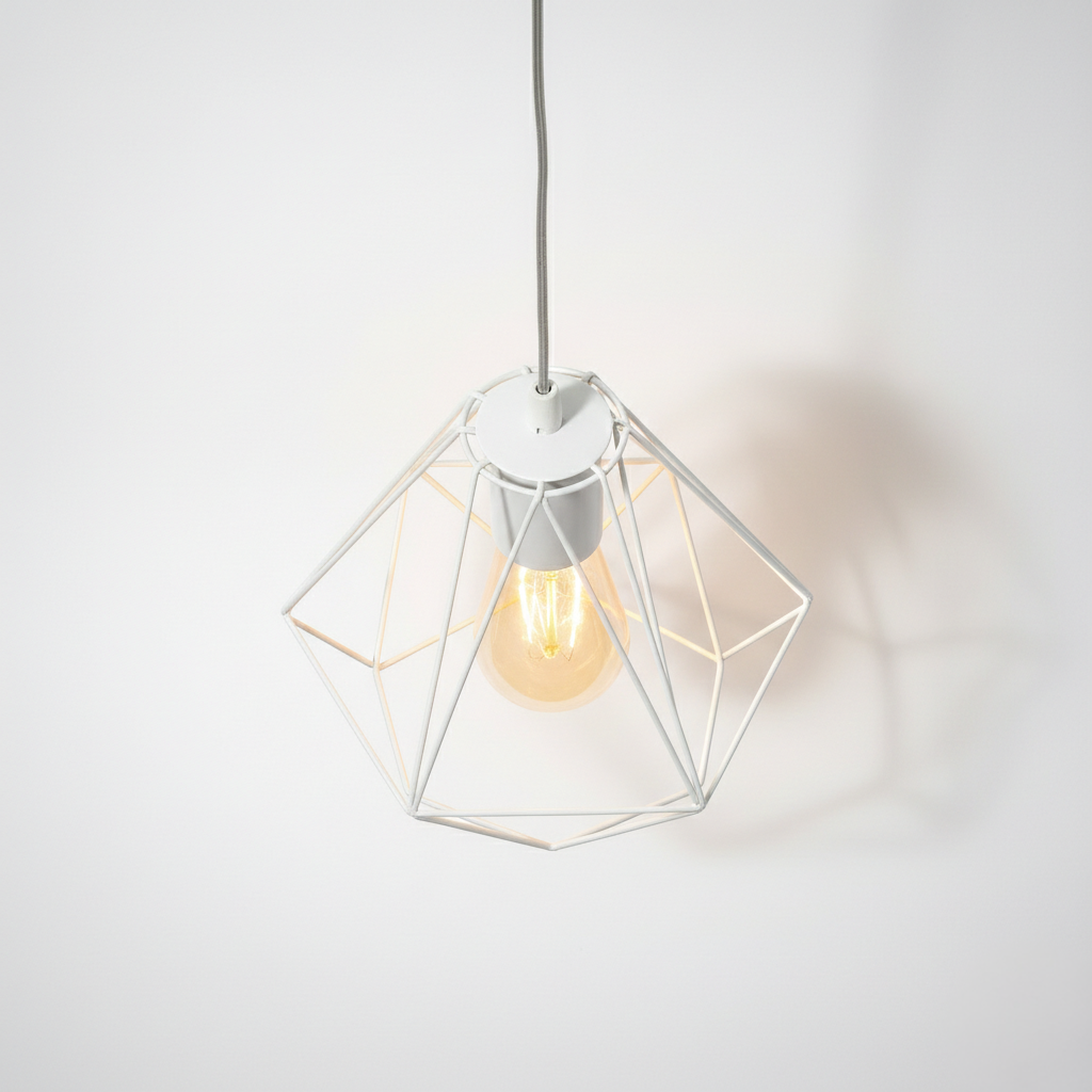 Abat Jour Suspension Métal – Lumen Blanc