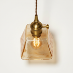 Abat Jour Suspension Verre Vintage – Cristalia Laiton