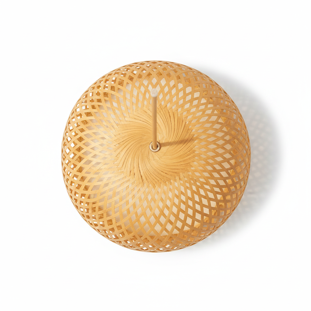 Abat jour Suspension Rotin – Luminaire Bohème Riza