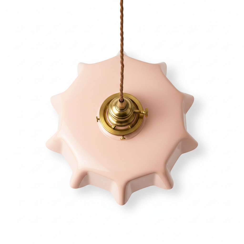 Abat Jour Suspension Verre – Rosala Vintage Fleur