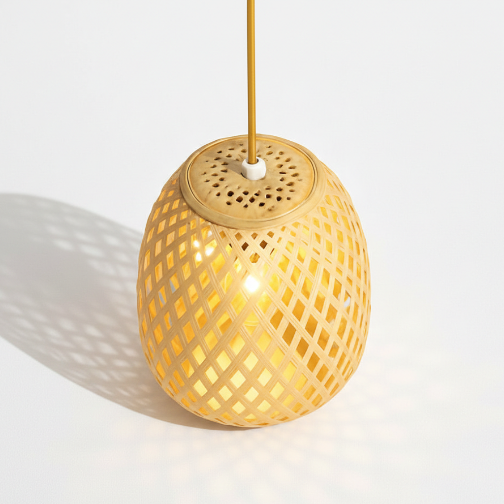 Abat jour Suspension Rotin – Luminaire bohème novaris