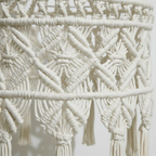 Abat Jour Suspension En Coton – Luminaire Bohème Graphique