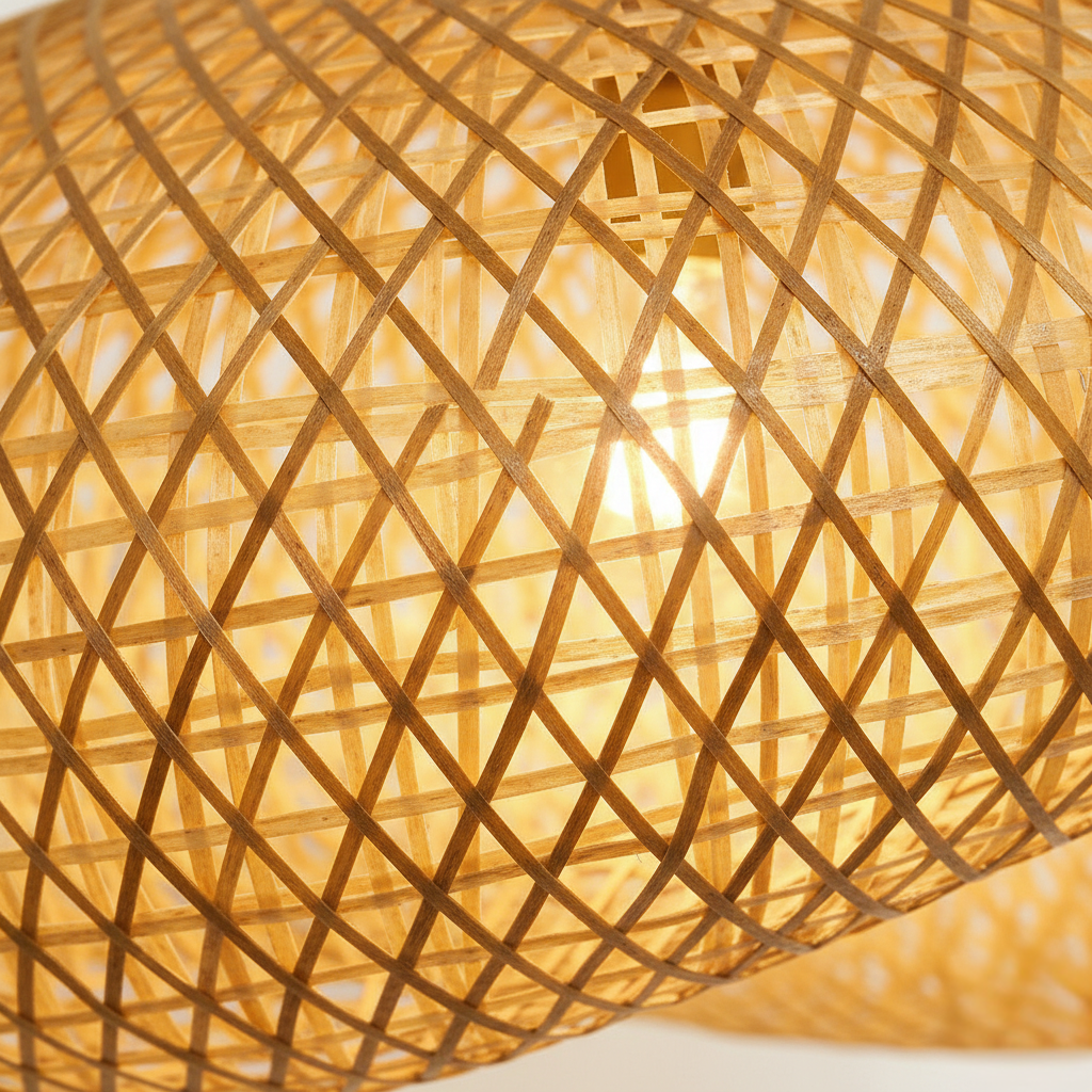 Abat jour Suspension Rotin – Luminaire Design soleil