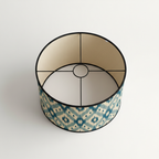 Abat Jour Bambou – Tambour Diamant Bleu