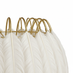 Abat Jour Suspension Plume Blanche – Luminaire Bohème