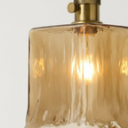 Abat Jour Suspension Verre Ambré – Vintage Ghiaccio