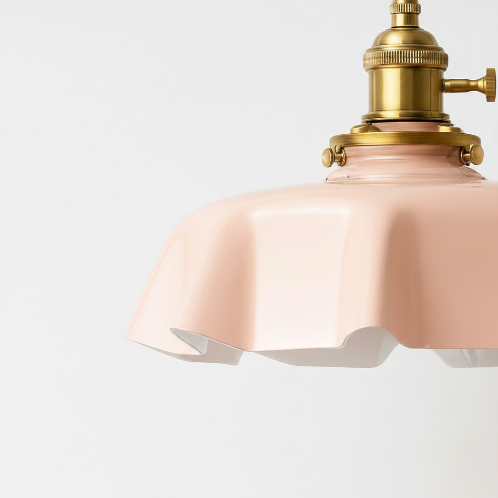 Abat Jour Suspension Verre – Rosala Vintage Fleur