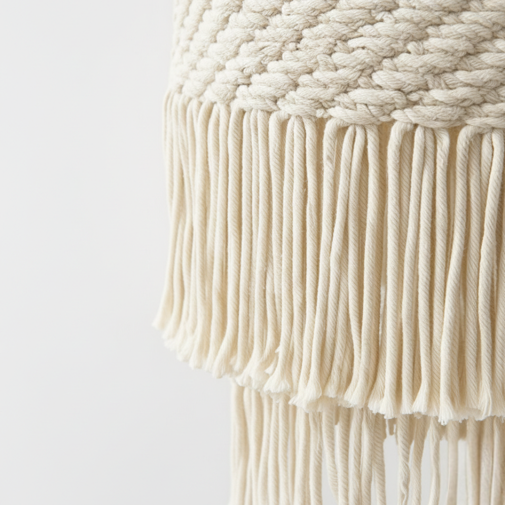 Abat-jour Suspension Coton – Luminaire Bohème