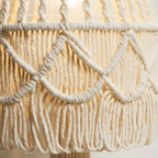 Abat jour Suspension Macramé Coton – Luminaire Bohème Viroa