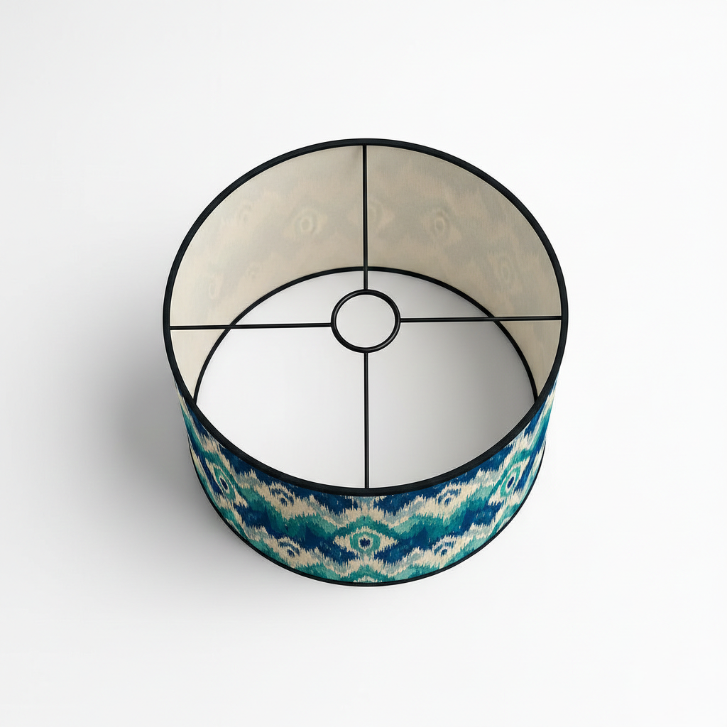 Abat Jour Bambou – Tambour Motifs Océan