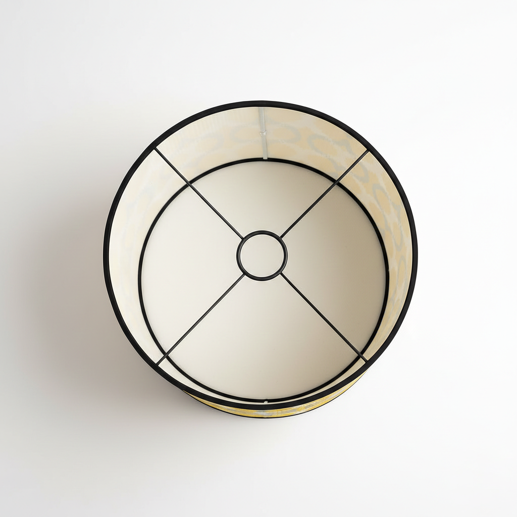 Abat Jour Bambou – Tambour Cercles Jaunes