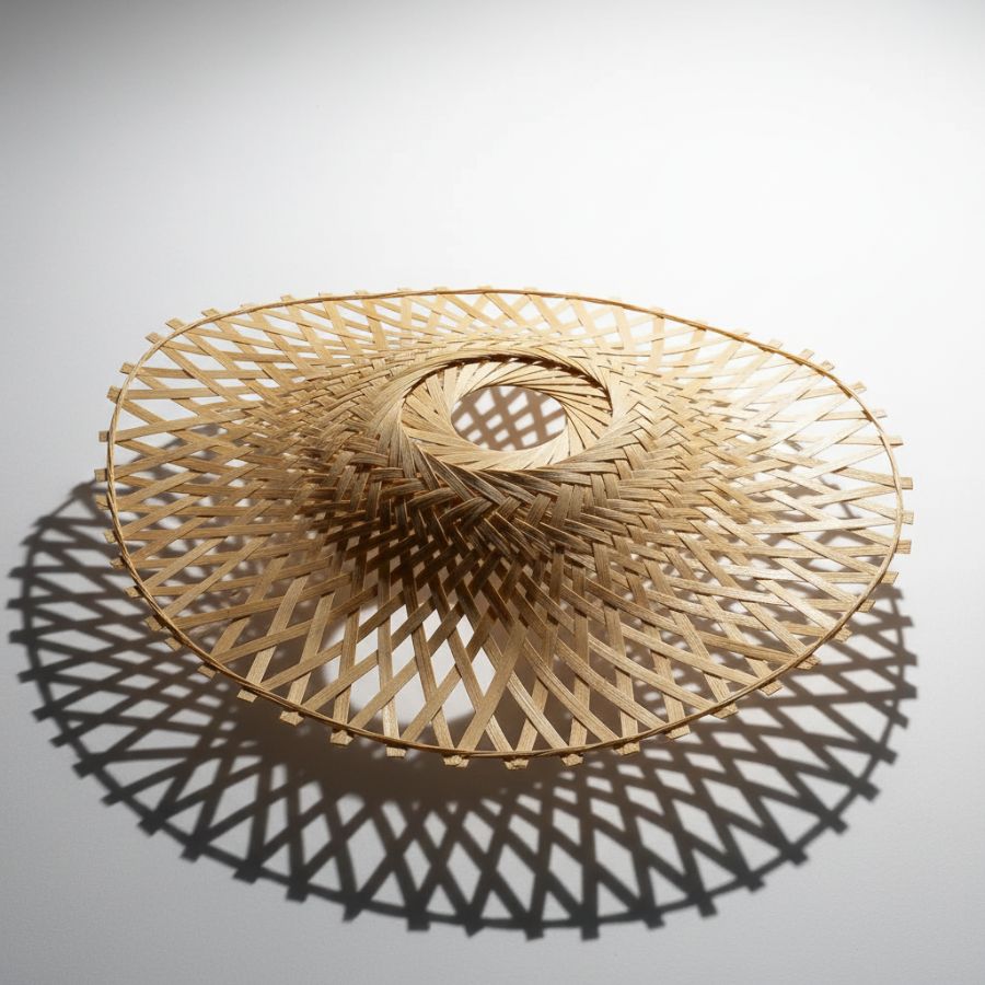 Abat-jour Suspension en rotin