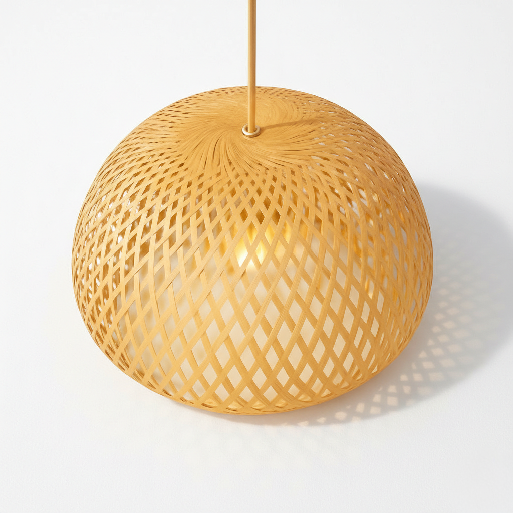 Abat jour Suspension Rotin – Luminaire Bohème Riza