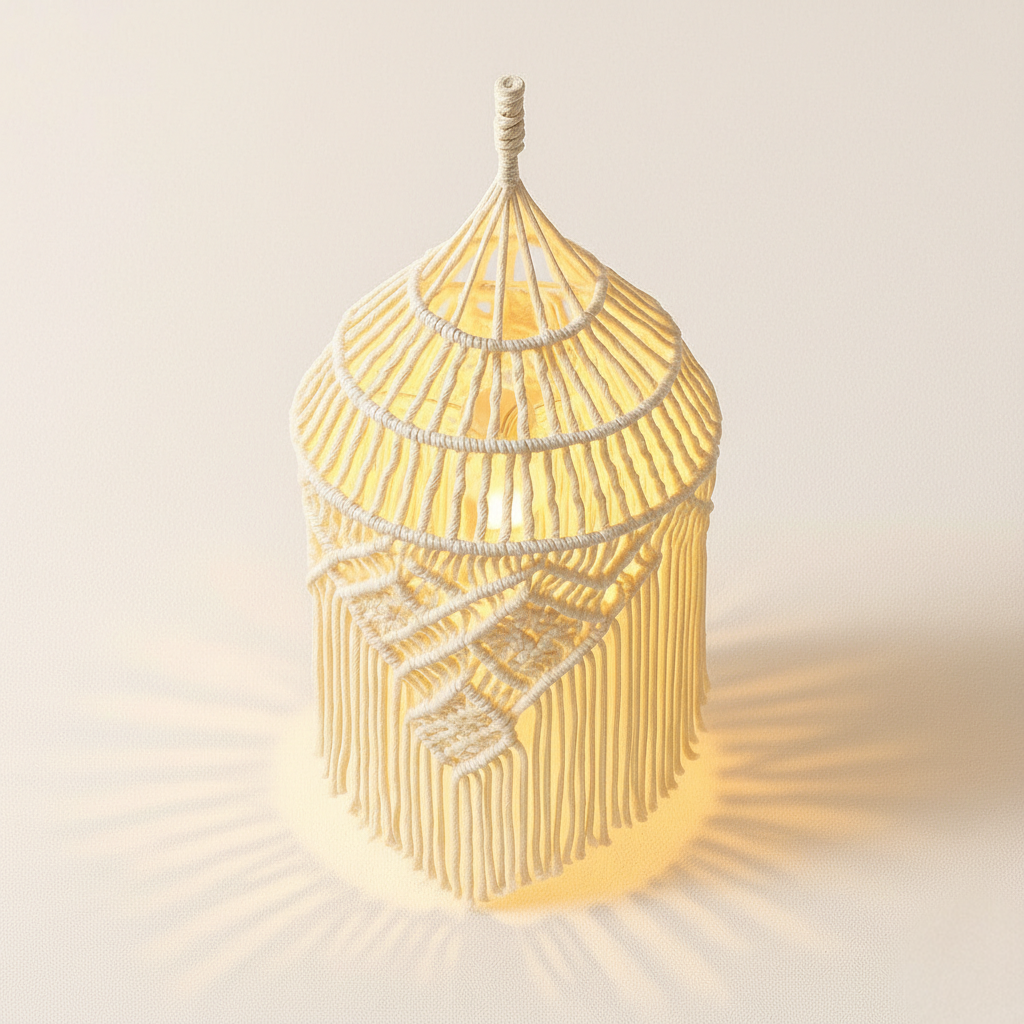 Abat Jour Macramé – Suspension Bohème Nila