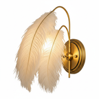 Abat Jour Plume Murale – Luminaire Bohème Élégant