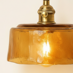 Abat Jour Suspension Verre Vintage – Voltera Laiton