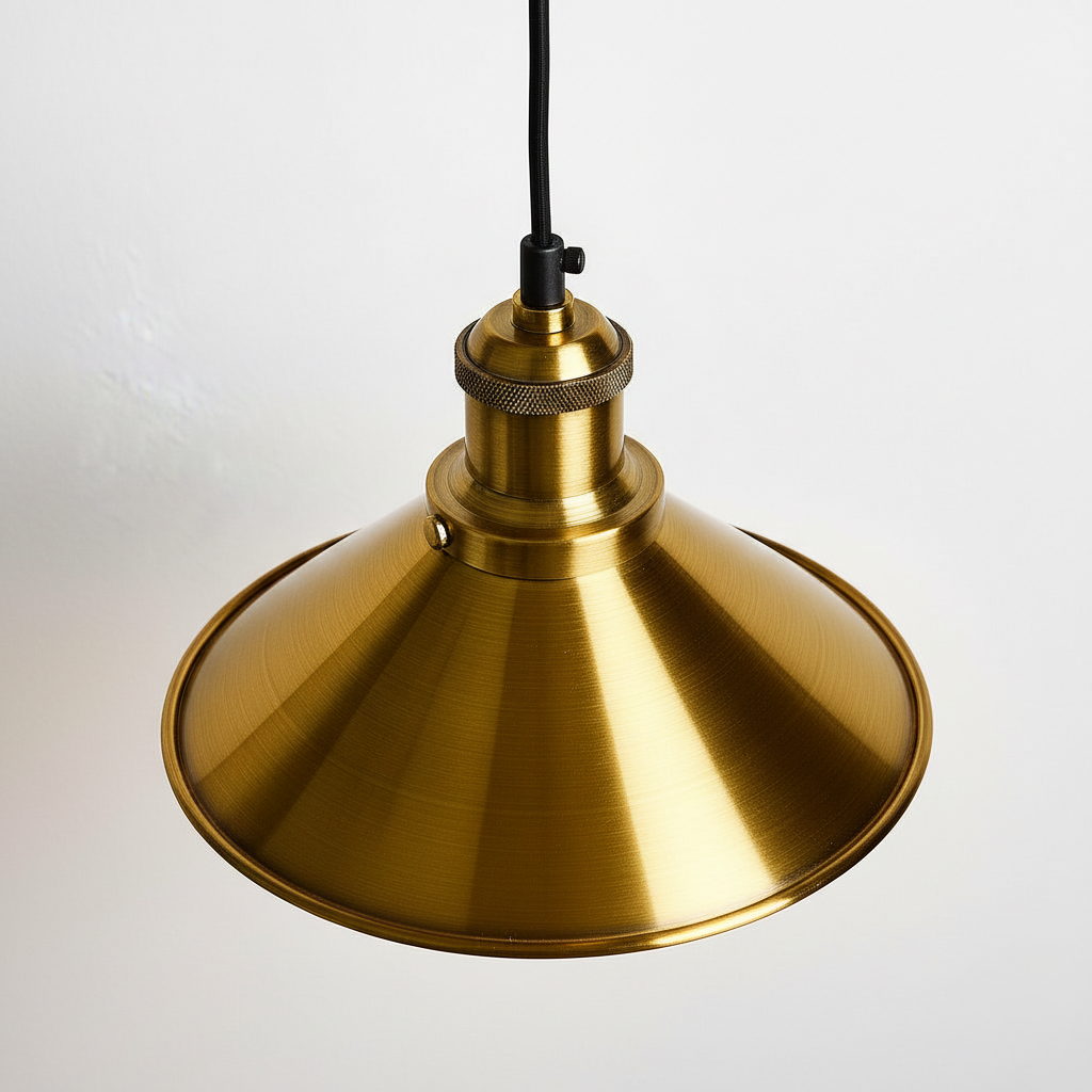 Abat Jour Suspension Métal Laiton – Luminaire Cuisine Moderne