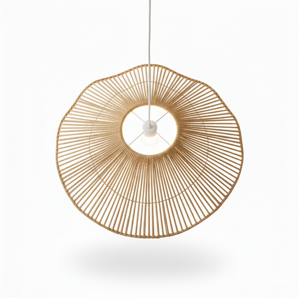 Abat Jour Suspension Japandi – Aura Tressé