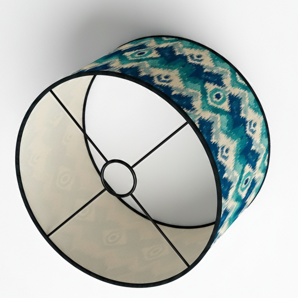 Abat Jour Bambou – Tambour Motifs Océan
