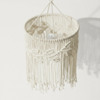 Abat Jour Suspension Macramé En Coton – Luminaire Bohème Lino