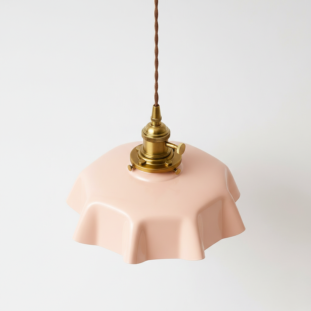 Abat Jour Suspension Verre – Rosala Vintage Fleur