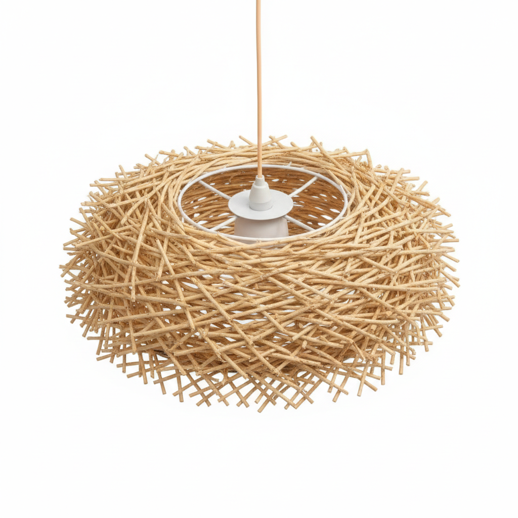 Abat Jour Suspension Rotin – Kano Bohème