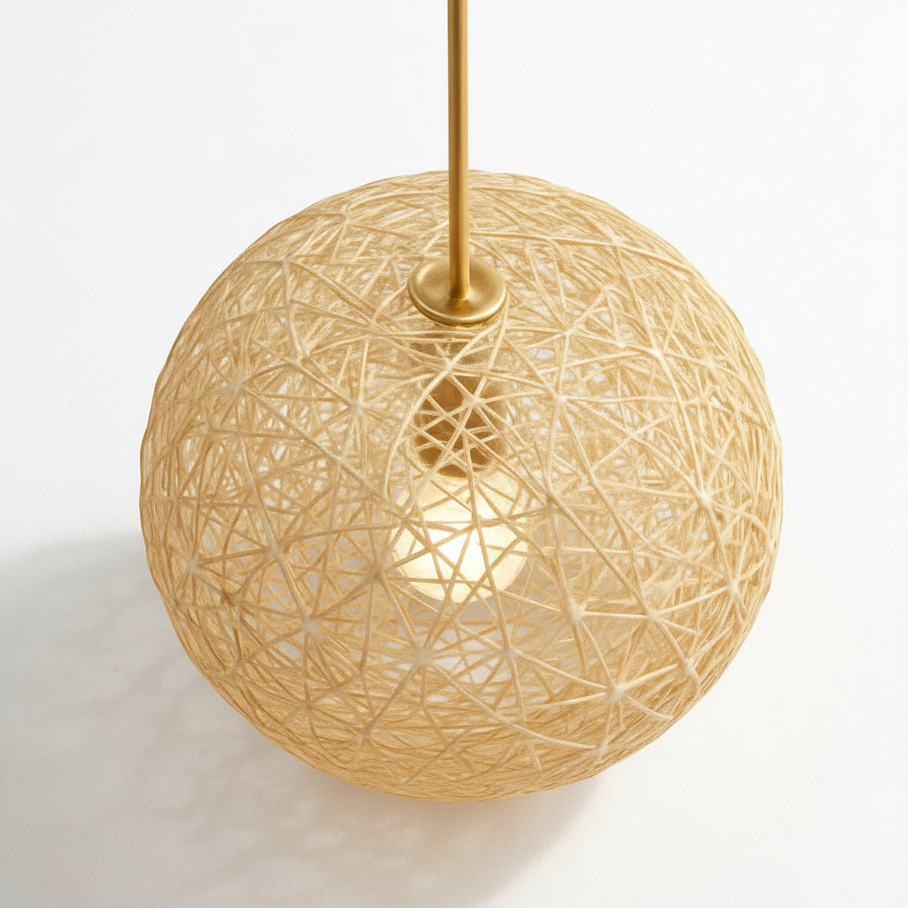 Abat Jour Suspension Rotin Luma – Luminaire Bohème